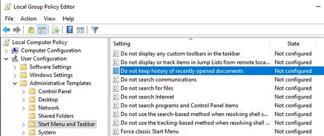 Så här stänger du av visningen av nyligen besökta föremål och platser i Windows 10