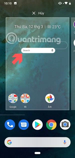 Jak umístit vyhledávací lištu Google na hlavní obrazovku