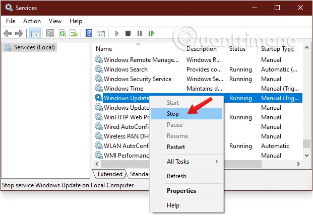 Ta bort Windows 10-uppdateringscache för att frigöra minnesutrymme