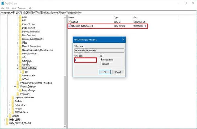 Så här aktiverar/inaktiverar du funktionen Pausa uppdateringar för Windows Update i Windows 10