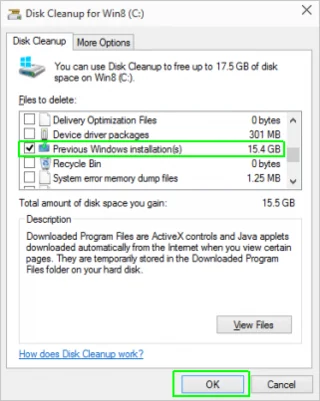 Hur tar man bort mappen Windows.old i Windows 10?